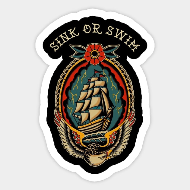 Sink or swim Sticker by PROALITY PROJECT